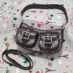 Coach Ashton Bag In Brown Signature Jacquard